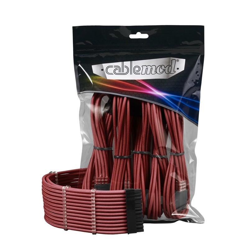CableMod Pro ModMesh Sleeved Cable Extension Kit (Blood Red) - Image 1